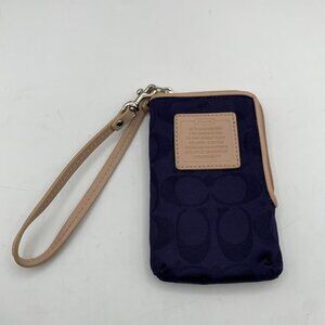 Coach Legacy Signature Nylon Phone Wallet Wristlet